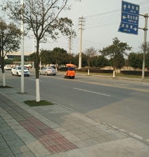 四川电动扫地机运用于温江工业园区道路清洁